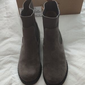 Gentle Souls Gray Ankle Boots